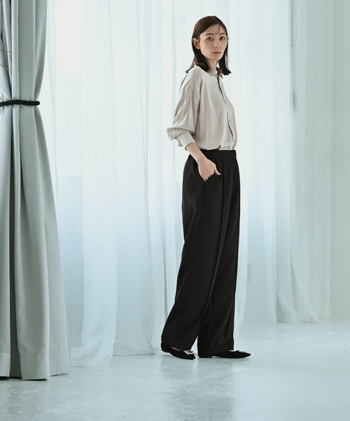 STYLE DELI(スタイルデリ)の「【Kana Oyama×BLK001】ワイドパンツ(その他パンツ・レディース・ブラック/ネイビー・FREE)」の6枚目の写真