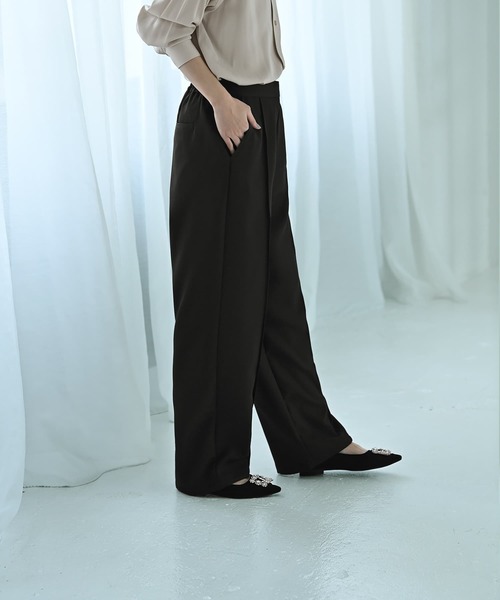 STYLE DELI(スタイルデリ)の「【Kana Oyama×BLK001】ワイドパンツ(その他パンツ・レディース・ブラック/ネイビー・FREE)」の7枚目の写真