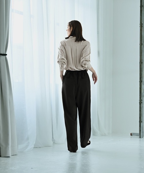 STYLE DELI(スタイルデリ)の「【Kana Oyama×BLK001】ワイドパンツ(その他パンツ・レディース・ブラック/ネイビー・FREE)」の8枚目の写真