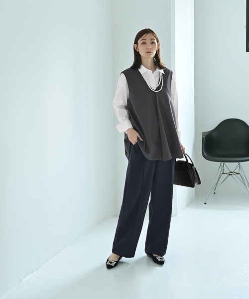 STYLE DELI(スタイルデリ)の「【Kana Oyama×BLK001】ワイドパンツ(その他パンツ・レディース・ブラック/ネイビー・FREE)」の11枚目の写真