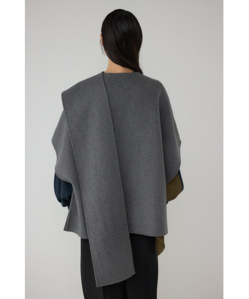 Wrap me リバーシブルポンチョ ブラック×グレー PLUS】ストールリバーポンチョ（ポンチョ）｜AZUL BY MOUSSY（アズール