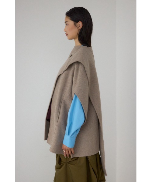 AZUL by moussy（アズールバイマウジー）の「【PLUS】ストールリバーポンチョ（ポンチョ・レディース・ベージュ/グレー・FREE）」の21枚目の写真