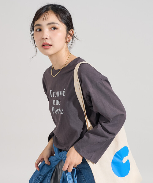 FREAK'S STORE(フリークスストア)の「【セットアイテム】オーガンジー ロゴTシャツセット(Tシャツ/カットソー・レディース・オフホワイト/サックスブルー/チャコール・フリ-)」の2枚目の写真