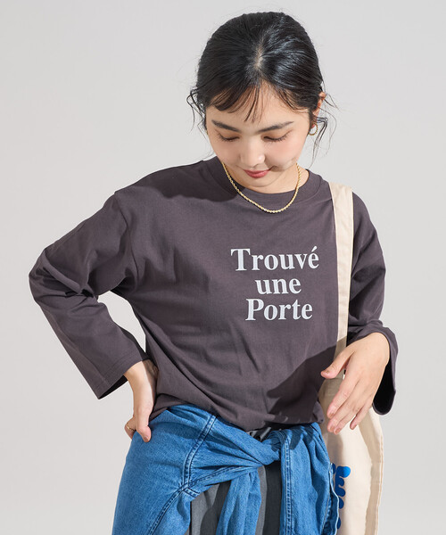 FREAK'S STORE(フリークスストア)の「【セットアイテム】オーガンジー ロゴTシャツセット(Tシャツ/カットソー・レディース・オフホワイト/サックスブルー/チャコール・フリ-)」の9枚目の写真