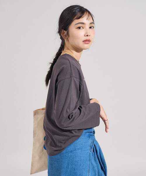 FREAK'S STORE(フリークスストア)の「【セットアイテム】オーガンジー ロゴTシャツセット(Tシャツ/カットソー・レディース・オフホワイト/サックスブルー/チャコール・フリ-)」の10枚目の写真