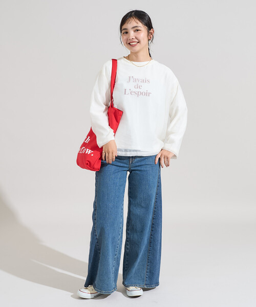 FREAK'S STORE(フリークスストア)の「【セットアイテム】オーガンジー ロゴTシャツセット(Tシャツ/カットソー・レディース・オフホワイト/サックスブルー/チャコール・フリ-)」の21枚目の写真