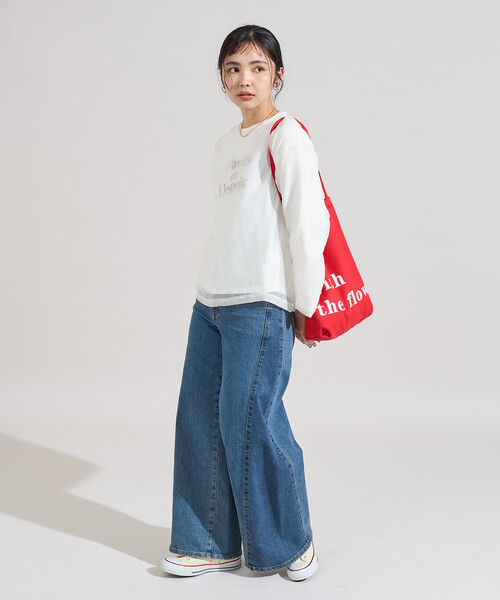 FREAK'S STORE(フリークスストア)の「【セットアイテム】オーガンジー ロゴTシャツセット(Tシャツ/カットソー・レディース・オフホワイト/サックスブルー/チャコール・フリ-)」の22枚目の写真