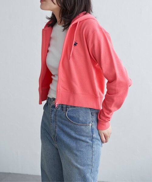 VENCEEXCHANGE(ヴァンスエクスチェンジ)の「BEVERLY HILLS POLO CLUB クロップドフルジップパーカー(パーカー・レディース・グレー/ブラック/オレンジ/グリーン/ブルー/杢グレー・FREE)」の6枚目の写真