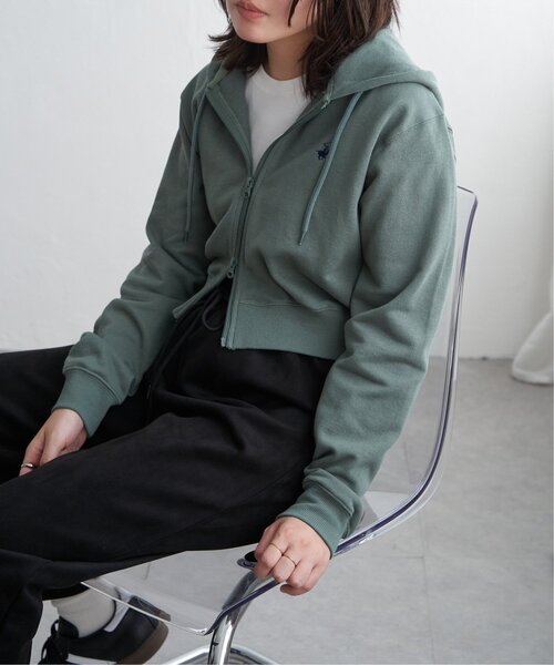 VENCEEXCHANGE(ヴァンスエクスチェンジ)の「BEVERLY HILLS POLO CLUB クロップドフルジップパーカー(パーカー・レディース・グレー/ブラック/オレンジ/グリーン/ブルー/杢グレー・FREE)」の4枚目の写真