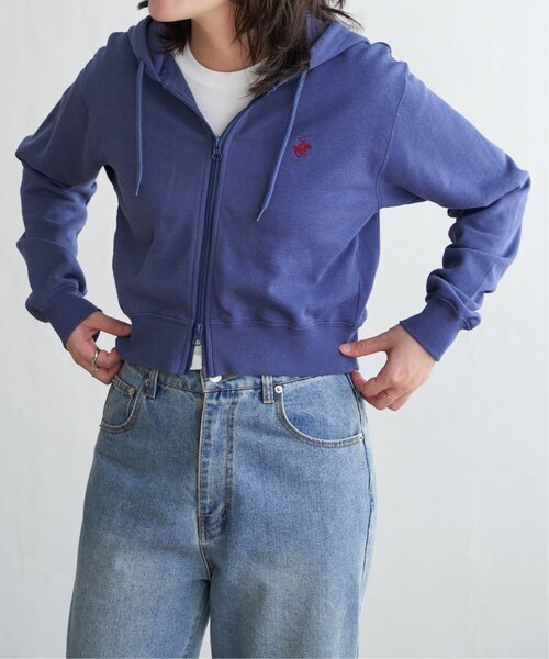 VENCEEXCHANGE(ヴァンスエクスチェンジ)の「BEVERLY HILLS POLO CLUB クロップドフルジップパーカー(パーカー・レディース・グレー/ブラック/オレンジ/グリーン/ブルー/杢グレー・FREE)」の7枚目の写真