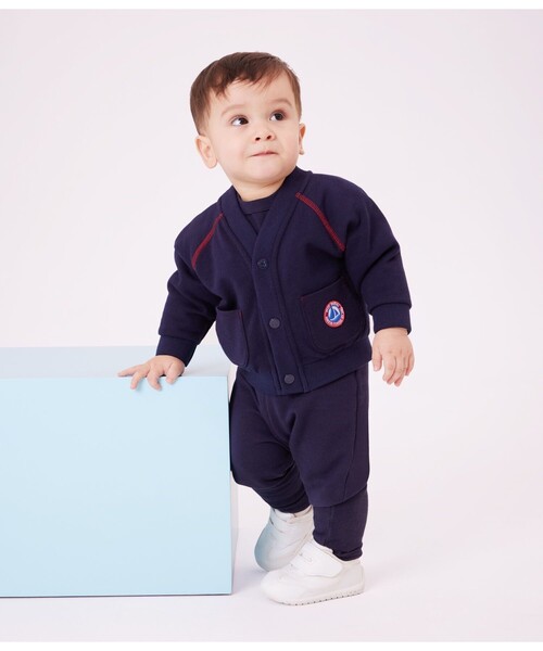 PETIT BATEAU（プチバトー）の「カーディガン（カーディガン/ボレロ・キッズ・ブルー・12MONTH/18MONTH/24MONTH/36MONTH）」の2枚目の写真
