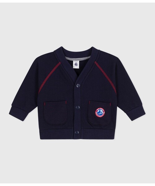 PETIT BATEAU（プチバトー）の「カーディガン（カーディガン/ボレロ・キッズ・ブルー・12MONTH/18MONTH/24MONTH/36MONTH）」の4枚目の写真