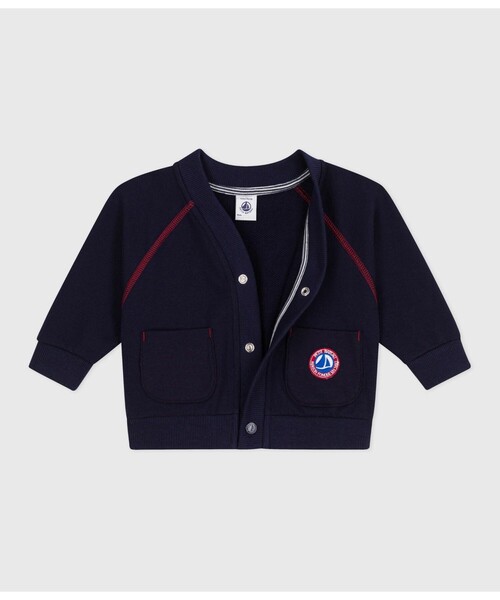 PETIT BATEAU（プチバトー）の「カーディガン（カーディガン/ボレロ・キッズ・ブルー・12MONTH/18MONTH/24MONTH/36MONTH）」の5枚目の写真