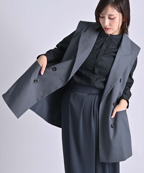 バックギャザースリーブレスジャケット