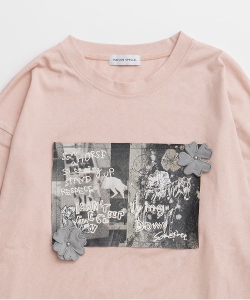 セール】Garden Flower Photo Print Long Sleeve Tee/ガーデンフォト