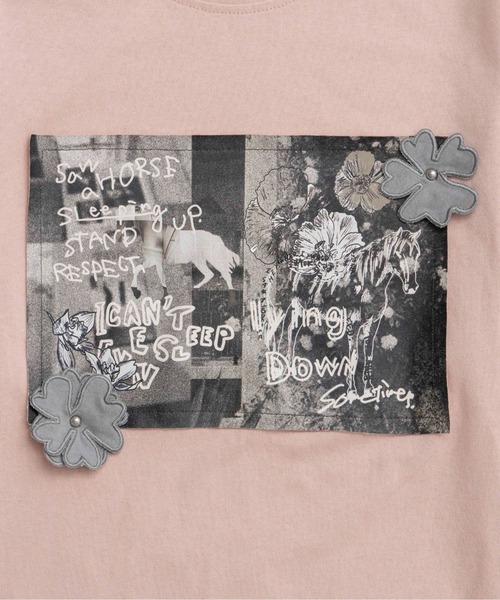 MAISON SPECIAL（メゾンスペシャル）の「Garden Flower Photo Print Long Sleeve Tee/ガーデンフォトフラワーロンT（Tシャツ/カットソー・レディース・ピンク/ホワイト/チャコールグレー・FREE）」の6枚目の写真