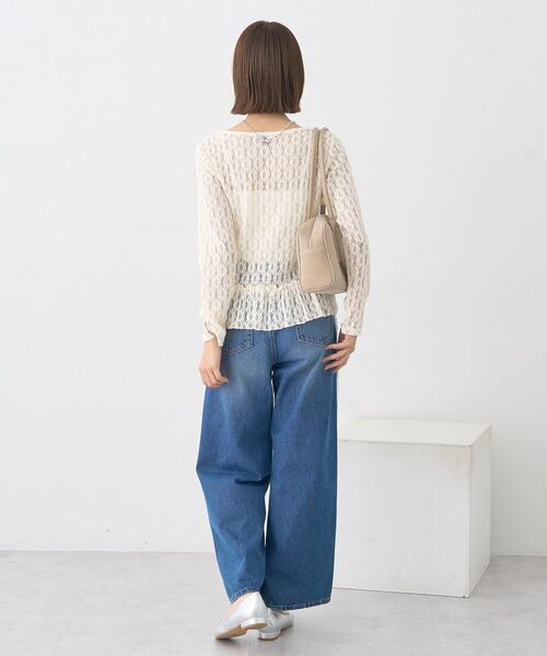 earth music&ecology（アースミュージックアンドエコロジー）の「レースフリルメローカーディガン（シャツ/ブラウス・レディース・アイボリー/ブラウン・FREE）」の13枚目の写真