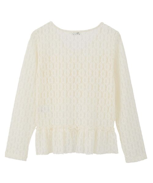 earth music&ecology（アースミュージックアンドエコロジー）の「レースフリルメローカーディガン（シャツ/ブラウス・レディース・アイボリー/ブラウン・FREE）」の16枚目の写真