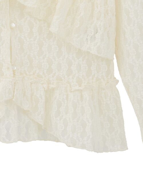 earth music&ecology（アースミュージックアンドエコロジー）の「レースフリルメローカーディガン（シャツ/ブラウス・レディース・アイボリー/ブラウン・FREE）」の19枚目の写真