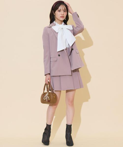 WILLSELECTION(ウィルセレクション)の「ハイウエストプリーツミニスカート(スカート・レディース・ピンク/ダークブラウン/ブラック・FREE)」の4枚目の写真