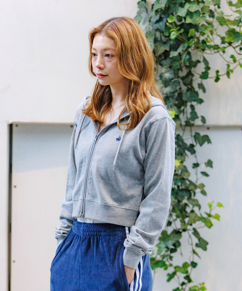 BEVERLY HILLS POLO CLUB(ビバリーヒルズポロクラブ)の「【BEVERY HILLS P.C/ビバリーヒルズポロクラブ】クロップドフルジップフーディ/トップス/パーカー【WEB限定】(パーカー・レディース・グレー/ブラック・フリー)」の14枚目の写真