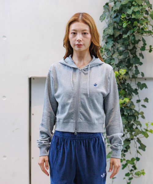 BEVERLY HILLS POLO CLUB(ビバリーヒルズポロクラブ)の「【BEVERY HILLS P.C/ビバリーヒルズポロクラブ】クロップドフルジップフーディ/トップス/パーカー【WEB限定】(パーカー・レディース・グレー/ブラック・フリー)」の17枚目の写真