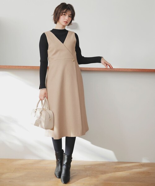 ANY SIS（エニィスィス）の「【2SET】ジャンパースカート × ニット セット（セットアップ・レディース・ベージュ系/グレー系・X-LARGE）」の7枚目の写真