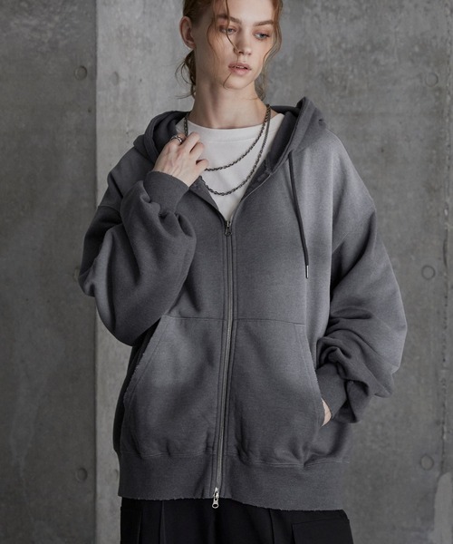 SERACE】Vintage design heavy weight spray full zip parker