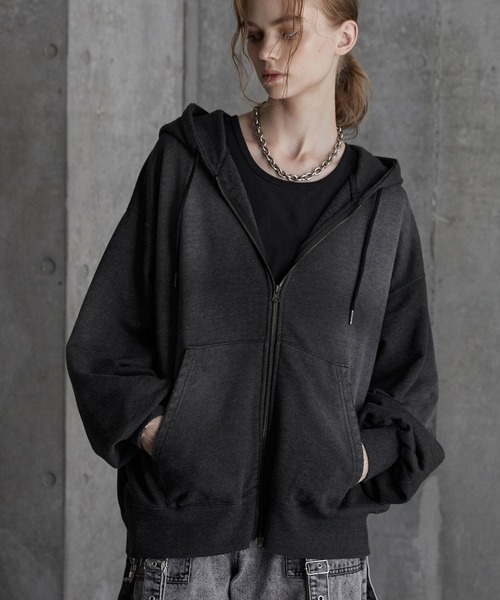 むらさきページです SERACE】Vintage design heavy weight spray full zip parker