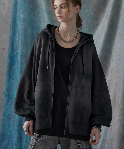 SERACE】Vintage design heavy weight spray full zip parker