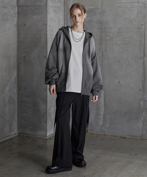 SERACE（セラス）の「【SERACE】Vintage design heavy weight spray full zip parker / ヴィンテージデザインヘビーウェイトスプレーフルジップパーカー（パーカー・メンズ・ブラック/グレー/ブルー/ホワイト・L/S/M）」の5枚目の写真