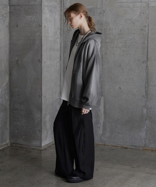 SERACE（セラス）の「【SERACE】Vintage design heavy weight spray full zip parker / ヴィンテージデザインヘビーウェイトスプレーフルジップパーカー（パーカー・メンズ・ブラック/グレー/ブルー/ホワイト・L/S/M）」の8枚目の写真