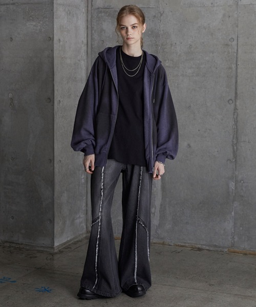 SERACE】Vintage design heavy weight spray full zip parker