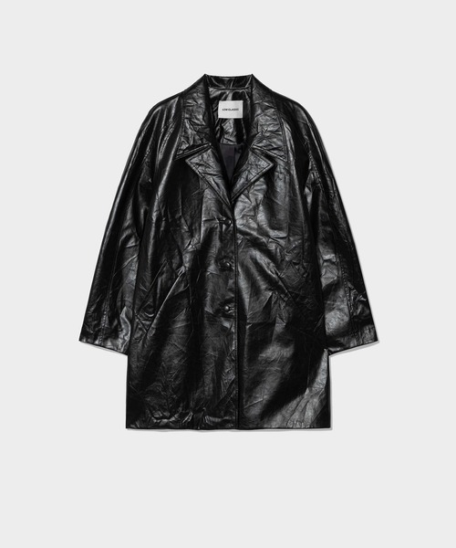 LOW CLASSIC(ロウ クラシック)の「TEXTURED LEATHER HALF COAT(その他アウター・レディース・ブラック・S)」の17枚目の写真