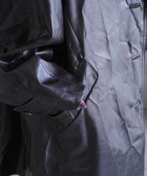 LOW CLASSIC(ロウ クラシック)の「TEXTURED LEATHER HALF COAT(その他アウター・レディース・ブラック・S)」の15枚目の写真