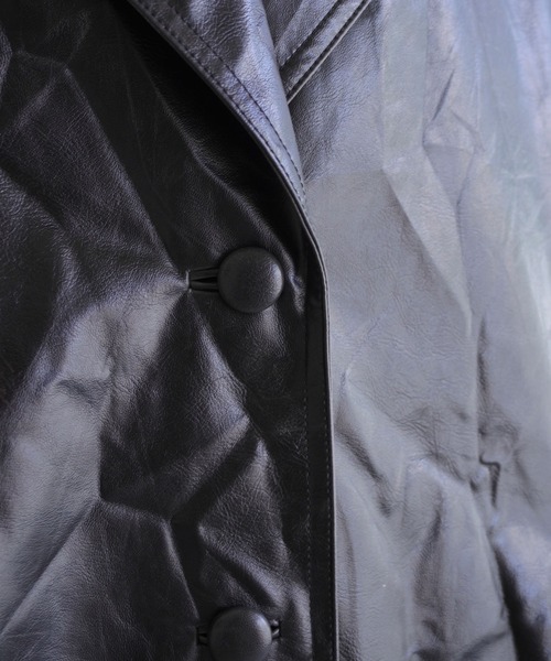 LOW CLASSIC(ロウ クラシック)の「TEXTURED LEATHER HALF COAT(その他アウター・レディース・ブラック・S)」の16枚目の写真