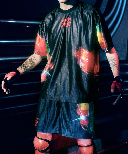 PLEASURES（プレジャー）の「PLEASURES × DAFTPUNK DAFT CLUB SPORT SHIRT（Tシャツ/カットソー・メンズ・ブラック・MEDIUM/LARGE）」の4枚目の写真