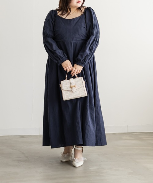 CLETTE(クレット)の「CLETTEオリジナル3WAYスリーブロングワンピース(ワンピース・レディース・アイボリー系/ネイビー/ブラック/ブラック系その他・LL/4L/3L)」の15枚目の写真