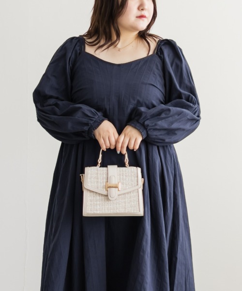 CLETTE(クレット)の「CLETTEオリジナル3WAYスリーブロングワンピース(ワンピース・レディース・アイボリー系/ネイビー/ブラック/ブラック系その他・LL/4L/3L)」の16枚目の写真