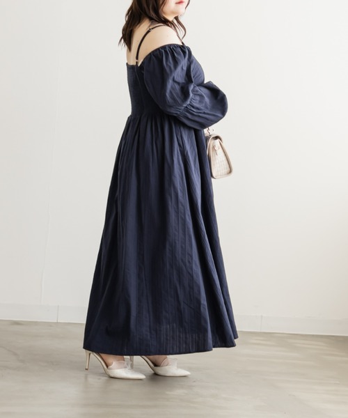 CLETTE(クレット)の「CLETTEオリジナル3WAYスリーブロングワンピース(ワンピース・レディース・アイボリー系/ネイビー/ブラック/ブラック系その他・LL/4L/3L)」の18枚目の写真