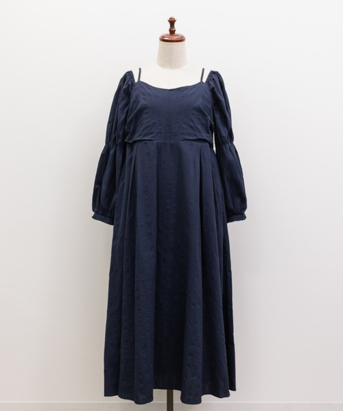 CLETTE(クレット)の「CLETTEオリジナル3WAYスリーブロングワンピース(ワンピース・レディース・アイボリー系/ネイビー/ブラック/ブラック系その他・LL/4L/3L)」の20枚目の写真