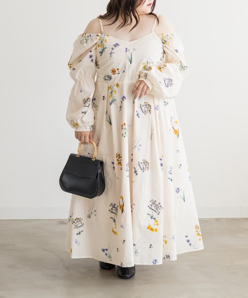 CLETTE(クレット)の「CLETTEオリジナル3WAYスリーブロングワンピース(ワンピース・レディース・アイボリー系/ネイビー/ブラック/ブラック系その他・LL/4L/3L)」の10枚目の写真