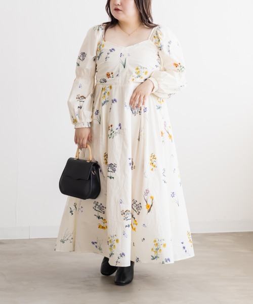 CLETTE(クレット)の「CLETTEオリジナル3WAYスリーブロングワンピース(ワンピース・レディース・アイボリー系/ネイビー/ブラック/ブラック系その他・LL/4L/3L)」の13枚目の写真