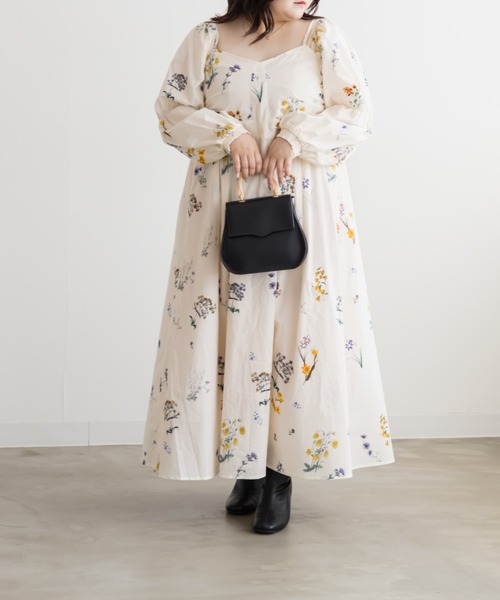 CLETTE(クレット)の「CLETTEオリジナル3WAYスリーブロングワンピース(ワンピース・レディース・アイボリー系/ネイビー/ブラック/ブラック系その他・LL/4L/3L)」の14枚目の写真
