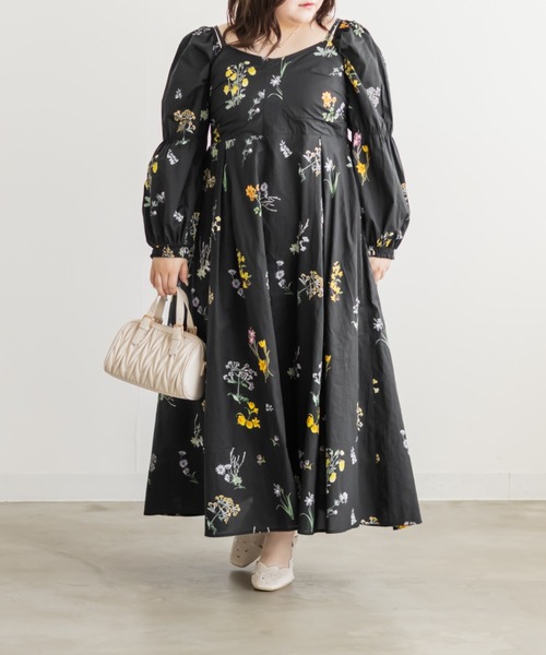 CLETTE(クレット)の「CLETTEオリジナル3WAYスリーブロングワンピース(ワンピース・レディース・アイボリー系/ネイビー/ブラック/ブラック系その他・LL/4L/3L)」の6枚目の写真