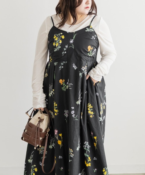 CLETTE(クレット)の「CLETTEオリジナル3WAYスリーブロングワンピース(ワンピース・レディース・アイボリー系/ネイビー/ブラック/ブラック系その他・LL/4L/3L)」の9枚目の写真