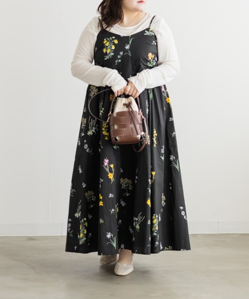 CLETTE(クレット)の「CLETTEオリジナル3WAYスリーブロングワンピース(ワンピース・レディース・アイボリー系/ネイビー/ブラック/ブラック系その他・LL/4L/3L)」の8枚目の写真