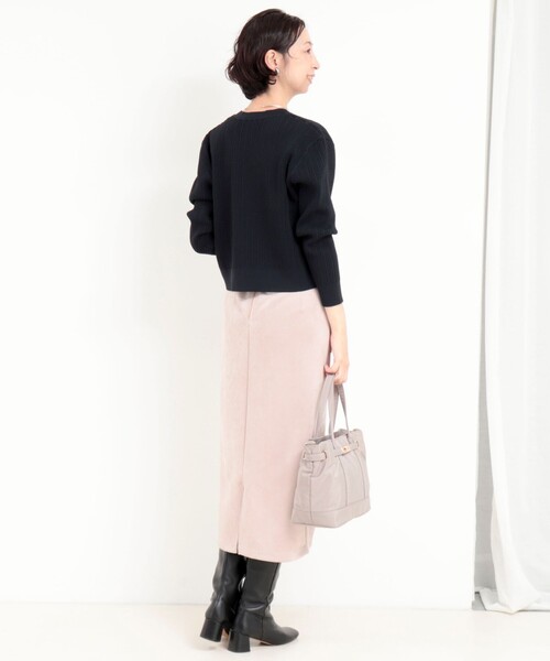 MICO COULIER(ミコクリエ)の「ミニケーブルウーリーエステルニット(ニット/セーター・レディース・ネイビー/モカ/キナリ・38)」の22枚目の写真