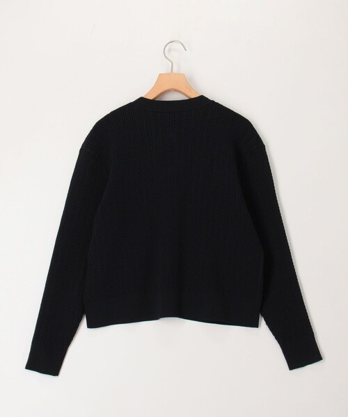 MICO COULIER(ミコクリエ)の「ミニケーブルウーリーエステルニット(ニット/セーター・レディース・ネイビー/モカ/キナリ・38)」の18枚目の写真