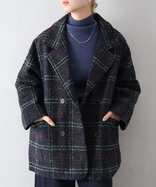 セール】ブークレチェックビッグジャケット（その他アウター）｜SpRay